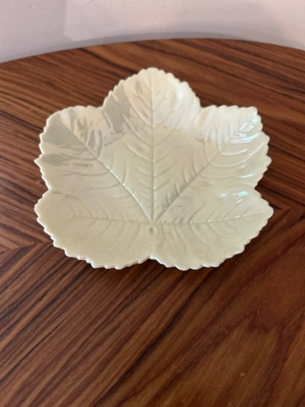 Parian Porcelain - Maple Leaf Dish - 1965–1980 6th Mark, Black: Belleek Ireland